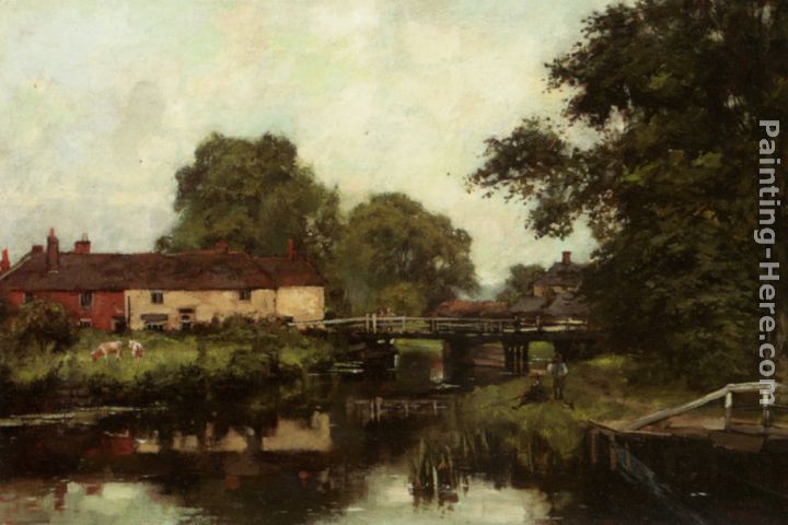 Woolhampton on the Kennet painting - Henry John Yeend King Woolhampton on the Kennet art painting